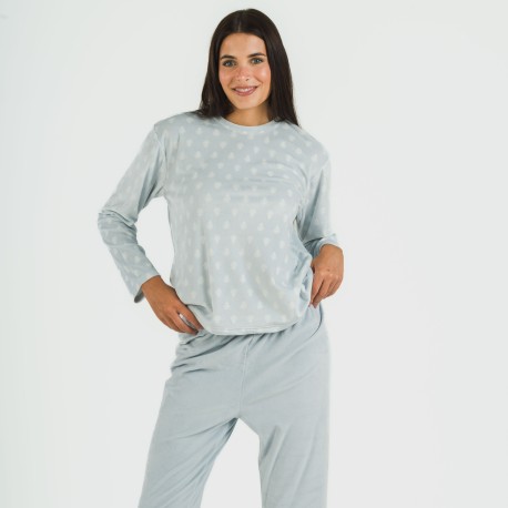 Pigiama velluto Nemo celeste