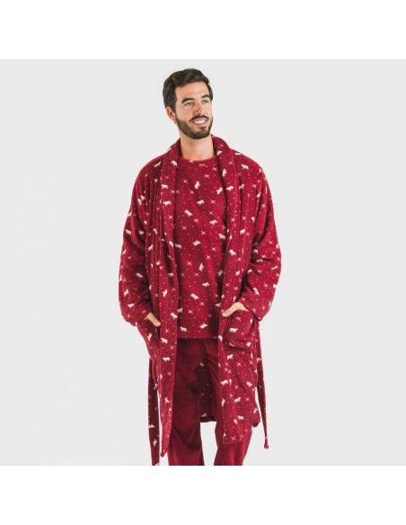 Vestaglia pile coral Cody bordeaux Vestaglia pile coral Cody bordeaux