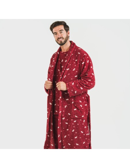 Vestaglia pile coral Cody bordeaux Vestaglia pile coral Cody bordeaux