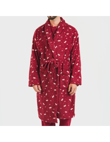 Vestaglia pile coral Cody bordeaux Vestaglia pile coral Cody bordeaux