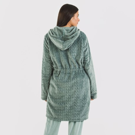 Vestaglia velluto con cappuccio Devore