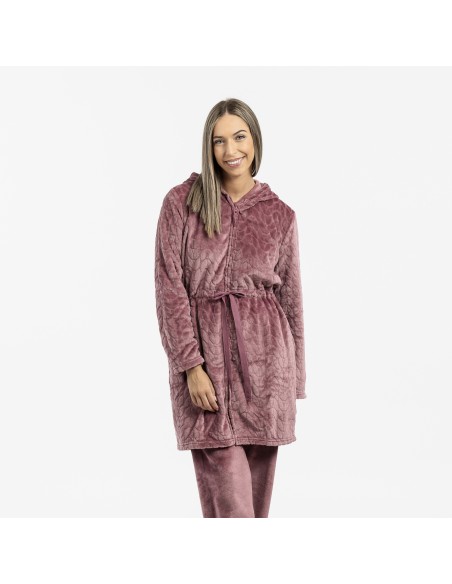Vestaglia velluto con cappuccio Devore