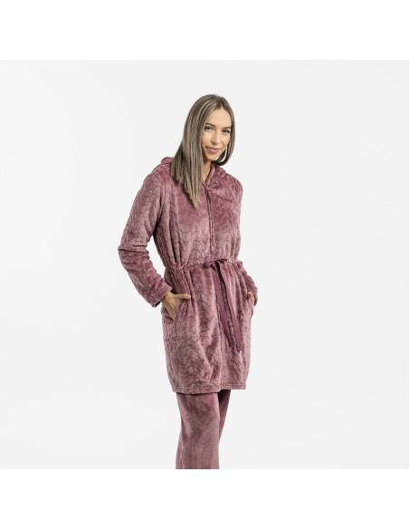 Vestaglia velluto con cappuccio Devore