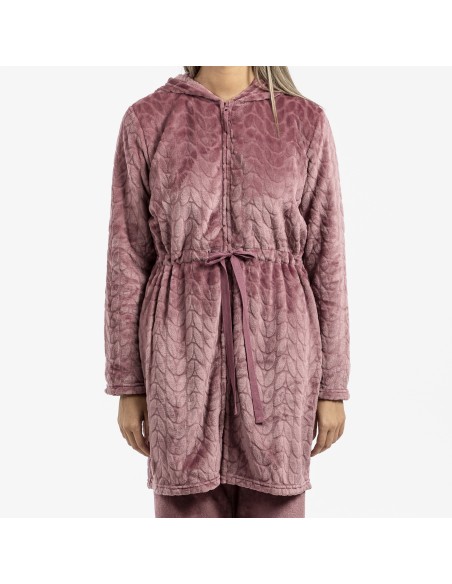 Vestaglia velluto con cappuccio Devore