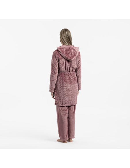 Vestaglia velluto con cappuccio Devore