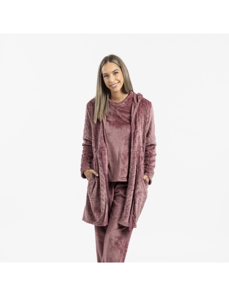 Vestaglia velluto con cappuccio Devore