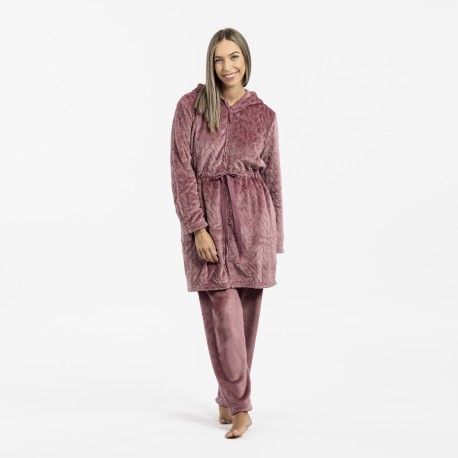 Vestaglia velluto con cappuccio Devore