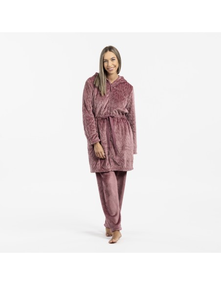 Vestaglia velluto con cappuccio Devore