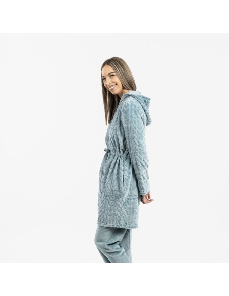 Vestaglia velluto con cappuccio Devore