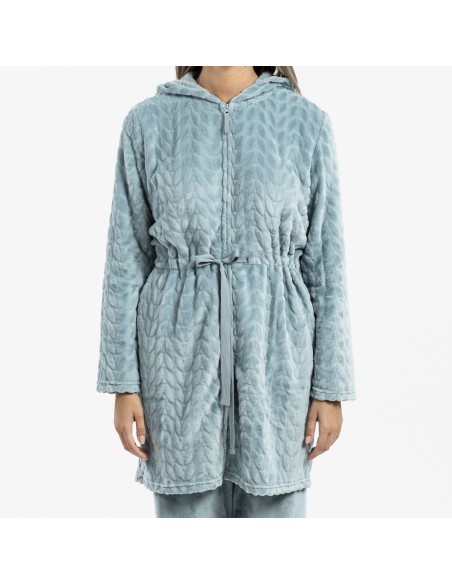 Vestaglia velluto con cappuccio Devore