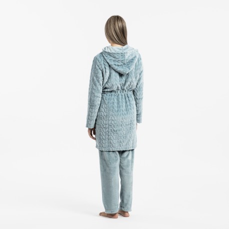 Vestaglia velluto con cappuccio Devore