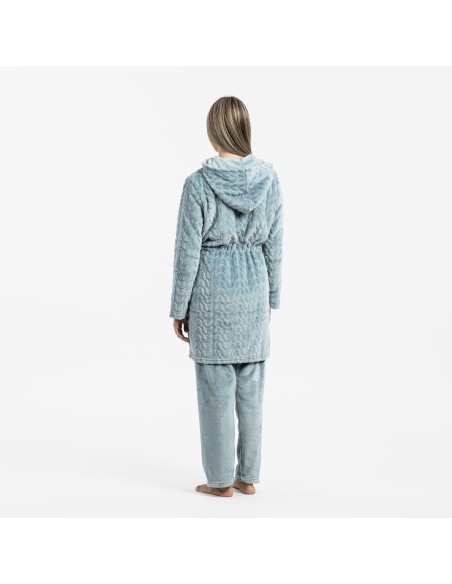 Vestaglia velluto con cappuccio Devore