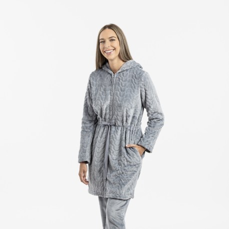 Vestaglia velluto con cappuccio Devore