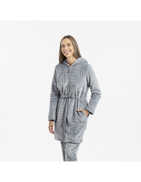 Vestaglia velluto con cappuccio Devore