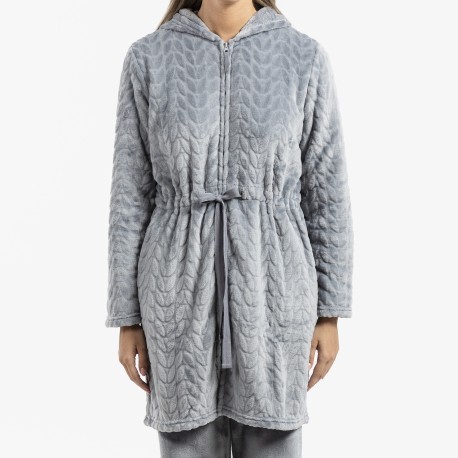 Vestaglia velluto con cappuccio Devore