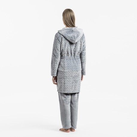 Vestaglia velluto con cappuccio Devore