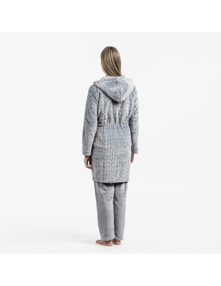 Vestaglia velluto con cappuccio Devore