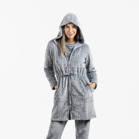 Vestaglia velluto con cappuccio Devore