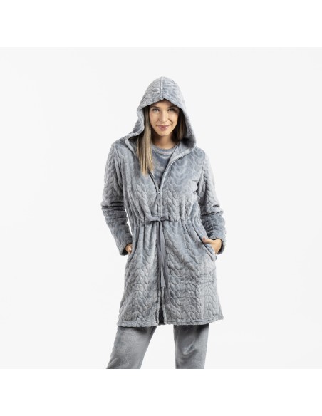 Vestaglia velluto con cappuccio Devore