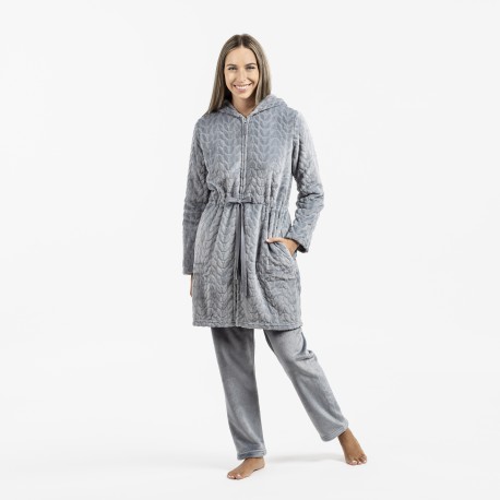 Vestaglia velluto con cappuccio Devore