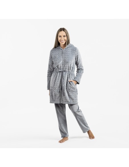 Vestaglia velluto con cappuccio Devore