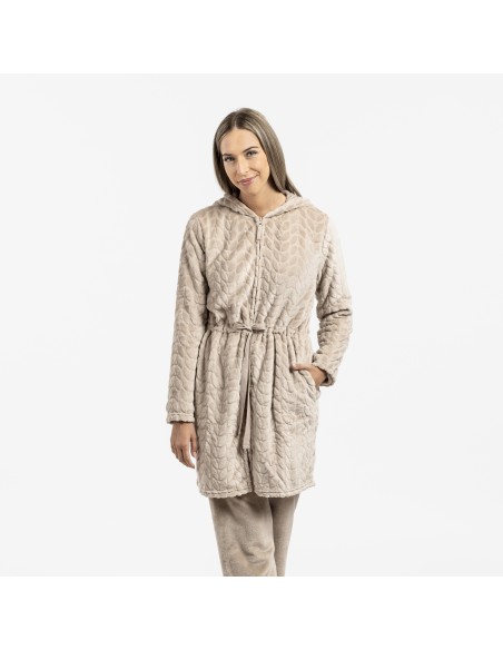 Vestaglia velluto con cappuccio Devore