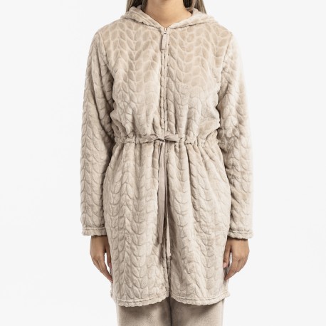 Vestaglia velluto con cappuccio Devore