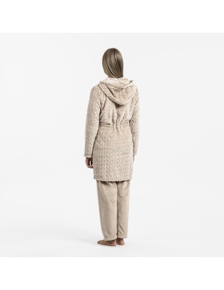 Vestaglia velluto con cappuccio Devore