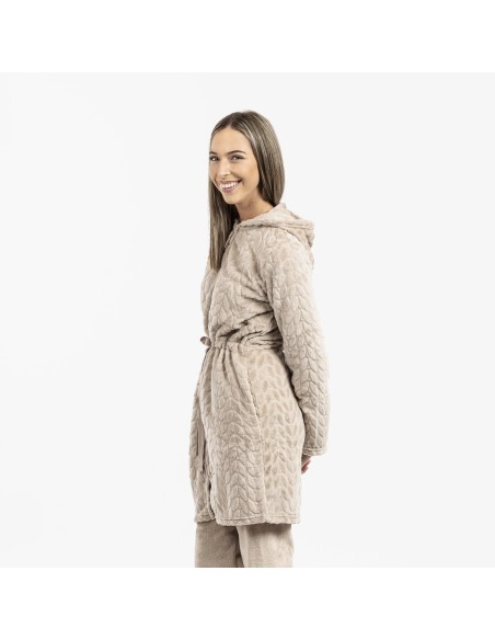 Vestaglia velluto con cappuccio Devore