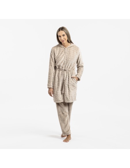 Vestaglia velluto con cappuccio Devore