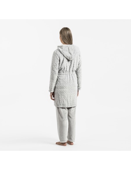 Vestaglia velluto con cappuccio Devore