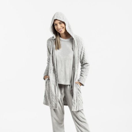 Vestaglia velluto con cappuccio Devore