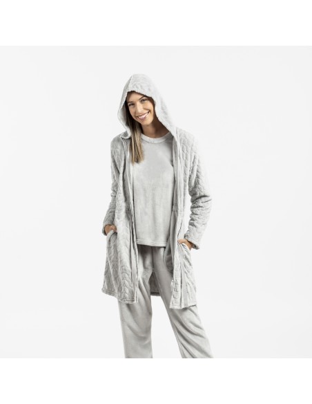 Vestaglia velluto con cappuccio Devore