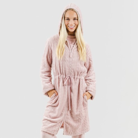 Vestaglia velluto con cappuccio Devore