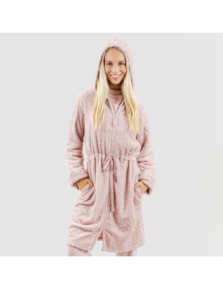 Vestaglia velluto con cappuccio Devore