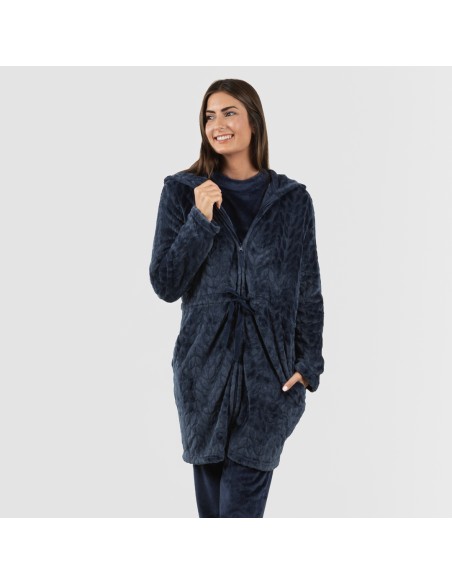 Vestaglia velluto con cappuccio Devore