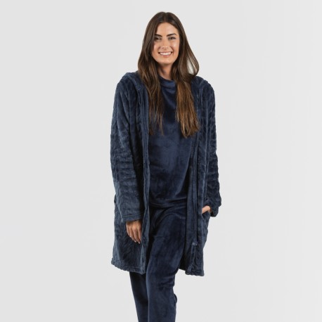 Vestaglia velluto con cappuccio Devore