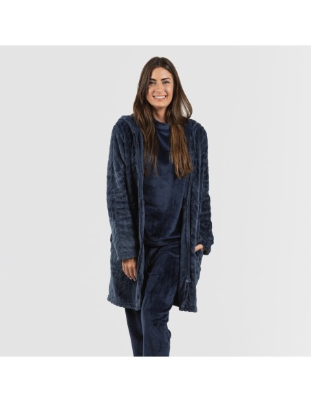 Vestaglia velluto con cappuccio Devore