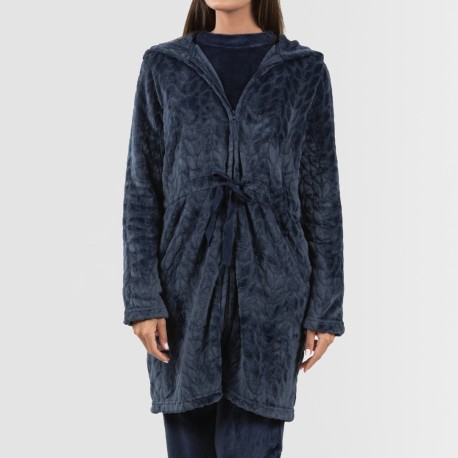 Vestaglia velluto con cappuccio Devore