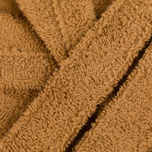 Accappatoio con cappuccio ocra 450gr unisex 2