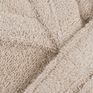 Accappatoio con cappuccio grigio topo 450gr unisex 2