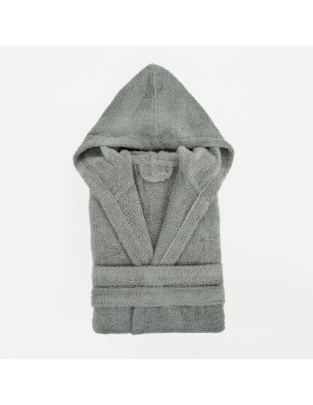 Accappatoio con cappuccio verde salvia 450gr unisex