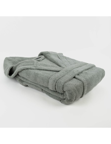 Accappatoio con cappuccio verde salvia 450gr unisex