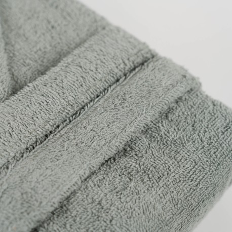 Accappatoio con cappuccio verde salvia 450gr unisex