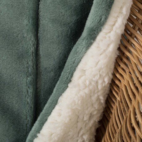 Coperta velvet sherpa tinta unita