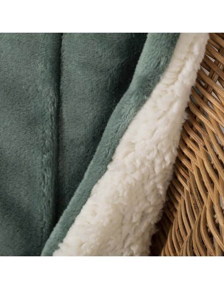 Coperta velvet sherpa tinta unita