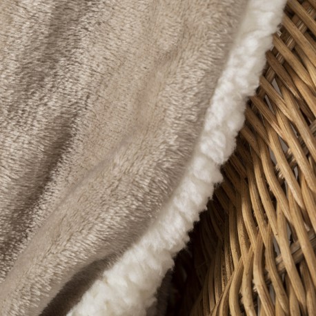 Coperta velvet sherpa tinta unita