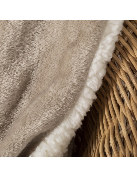 Coperta velvet sherpa tinta unita