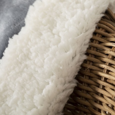 Coperta velvet sherpa tinta unita