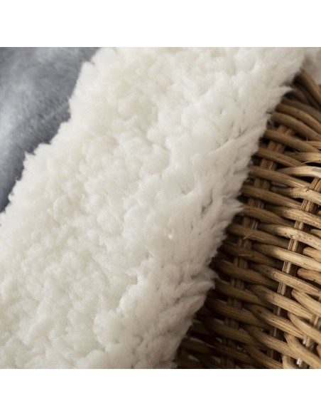 Coperta velvet sherpa tinta unita